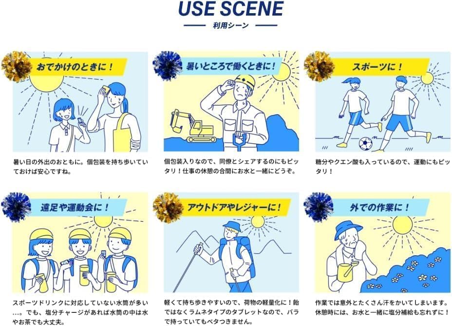 Salt Charge Tabrets, Large Capacity, Over 100 Tablets [Okinawa Limited] Sea Quesser, Sports Drink, Salt Lemon, Plum, Assorted Set, Commercial Use