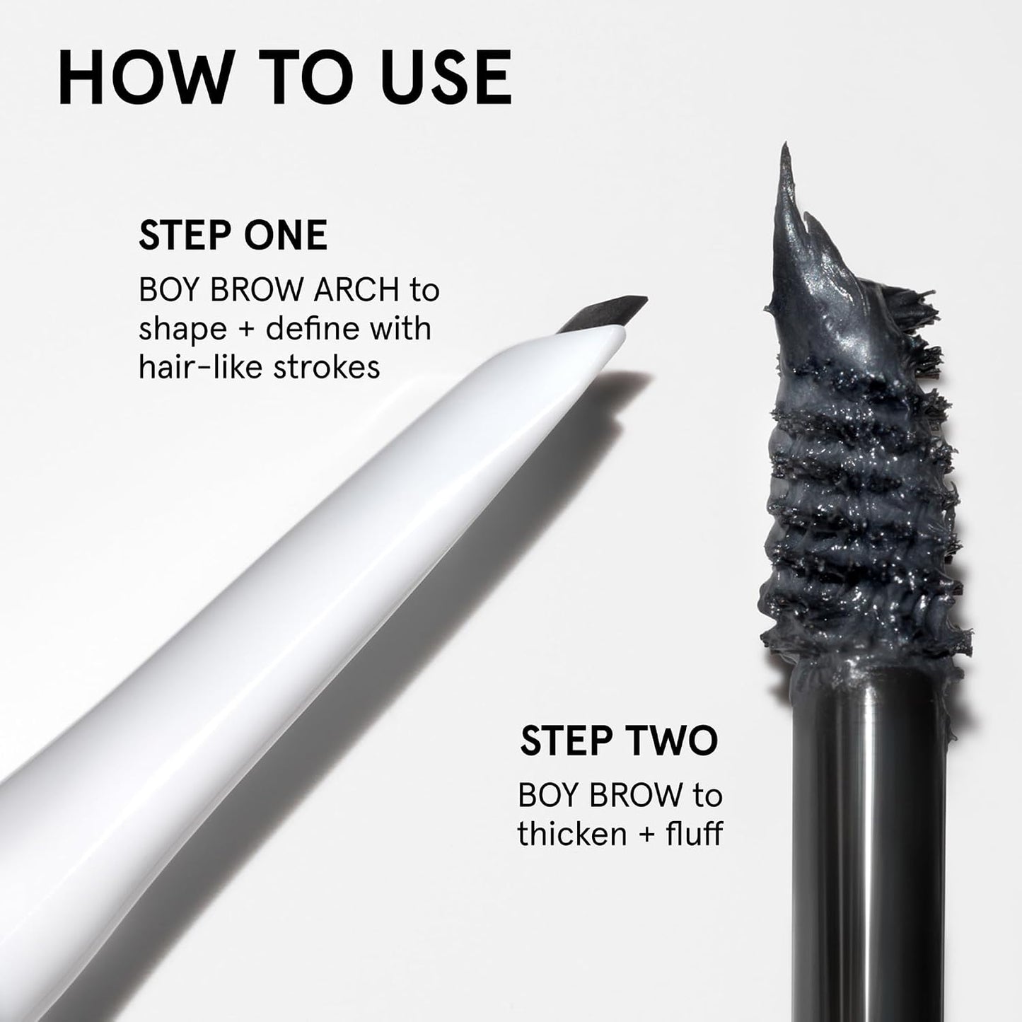 Glossier Boy Brow Arch, Cool Dark Brown Eyebrow Pencil - 2-in-1 Dual-Tip Precision & Fill, Thin Mechanical Brow Pencil, Cream Pomade for Smudge-Resistant Longwear Hair-Like Strokes, Fills Sparse Areas