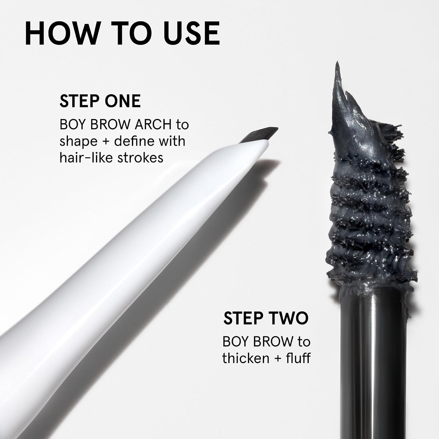 Glossier Boy Brow Arch, Cool Dark Brown Eyebrow Pencil - 2-in-1 Dual-Tip Precision & Fill, Thin Mechanical Brow Pencil, Cream Pomade for Smudge-Resistant Longwear Hair-Like Strokes, Fills Sparse Areas