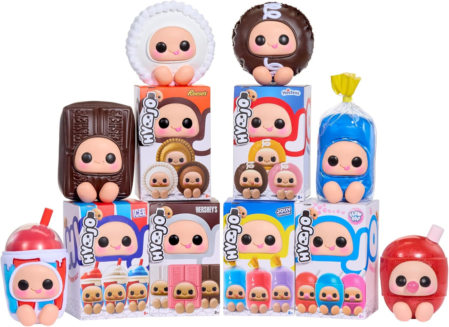 Hyojo Serie de Tazas de Mantequilla de Maní Reese's, Caja Ciega de Peluches Coleccionables, Edición Limitada, 3 para Coleccionar, Chocolate con Leche, Crema Blanca y Mantequilla de Maní Todo Dorado