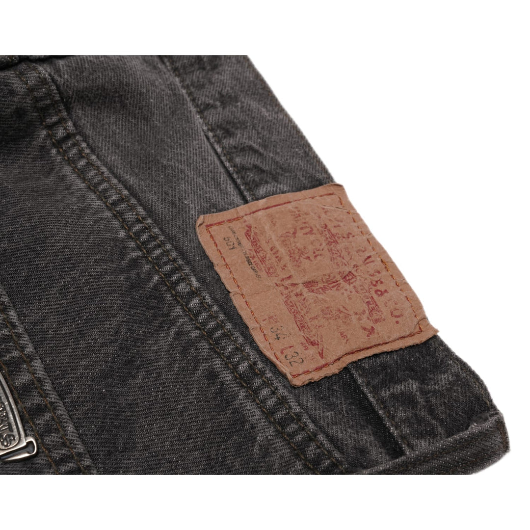 CHROME HEARTS '20 PATCH' WASHED BLACK JEANS