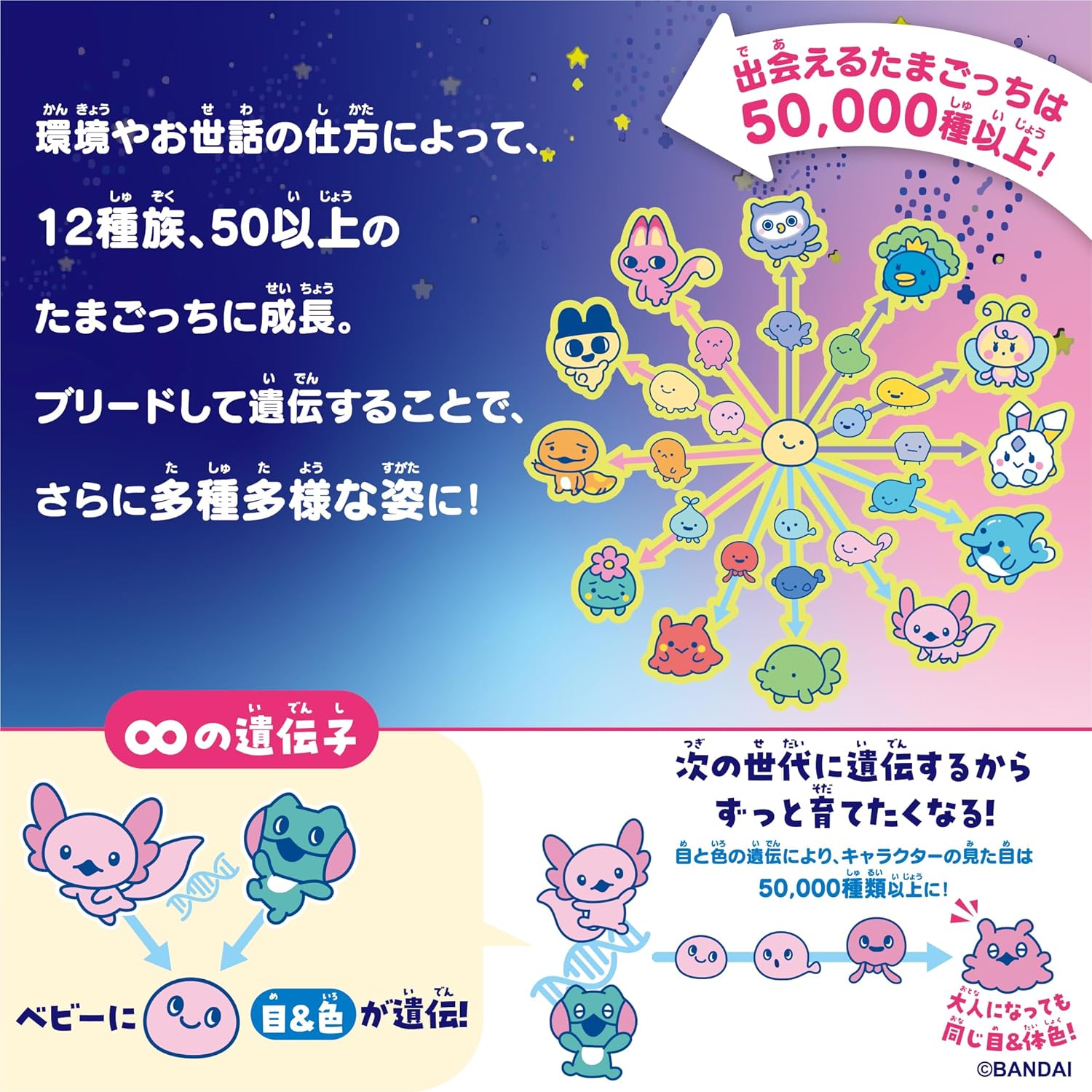 Tamagotchi Paradise - Purple Sky by Bandai: Takeshita☆Paradise & Shinako Special Set, Suitable for Ages 6 and Up