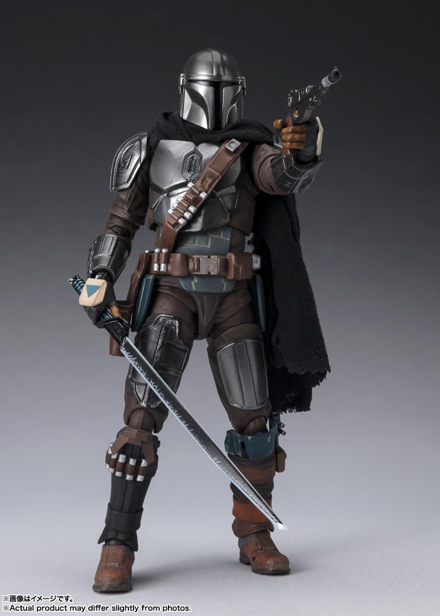 BANDAI SPIRITS S.H. Figuarts Star Wars The Mandalorian Approx. 5.9 inches (150 mm), ABS & PVC & Fabric, Pre-painted Action Figure