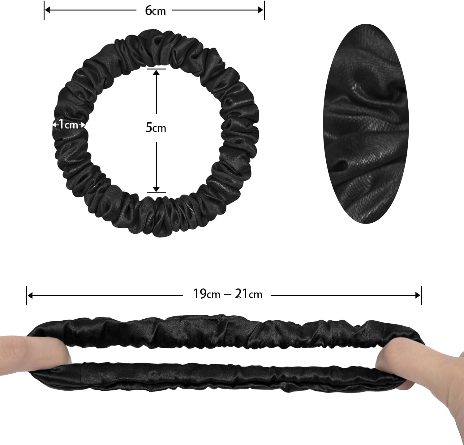 Utukky Silk Hair Rubber Silk Scrunchy Volume, Stylish, Adult 100% Natural Silk, 6A Class, Hair Accessories, Hair Accessories, Anti-Static, Gentle on Hair, Mature Gift, Set of 1