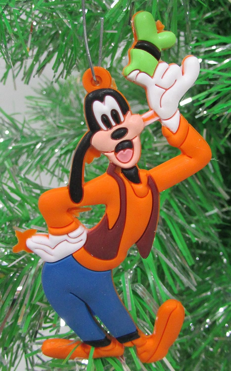 Mickey Mouse - Juego de adornos de 6 piezas con Mickey Mouse, Minnie Mouse, Pato Donald, Pato Daisy, Goofy y Plutón, diseño único de plástico inastillable, ideal para niños