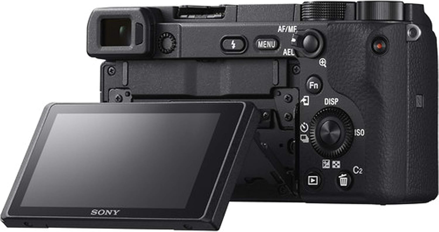 カーディナルカメラ-Sony Sony Alpha a6400 ミラーレスカメラ 18-135mmと55-210mmレンズビデオバンドル+LEDビデオライト+マイク+極速度64GBメモリ(21個セット)、ILCE-6400M/B