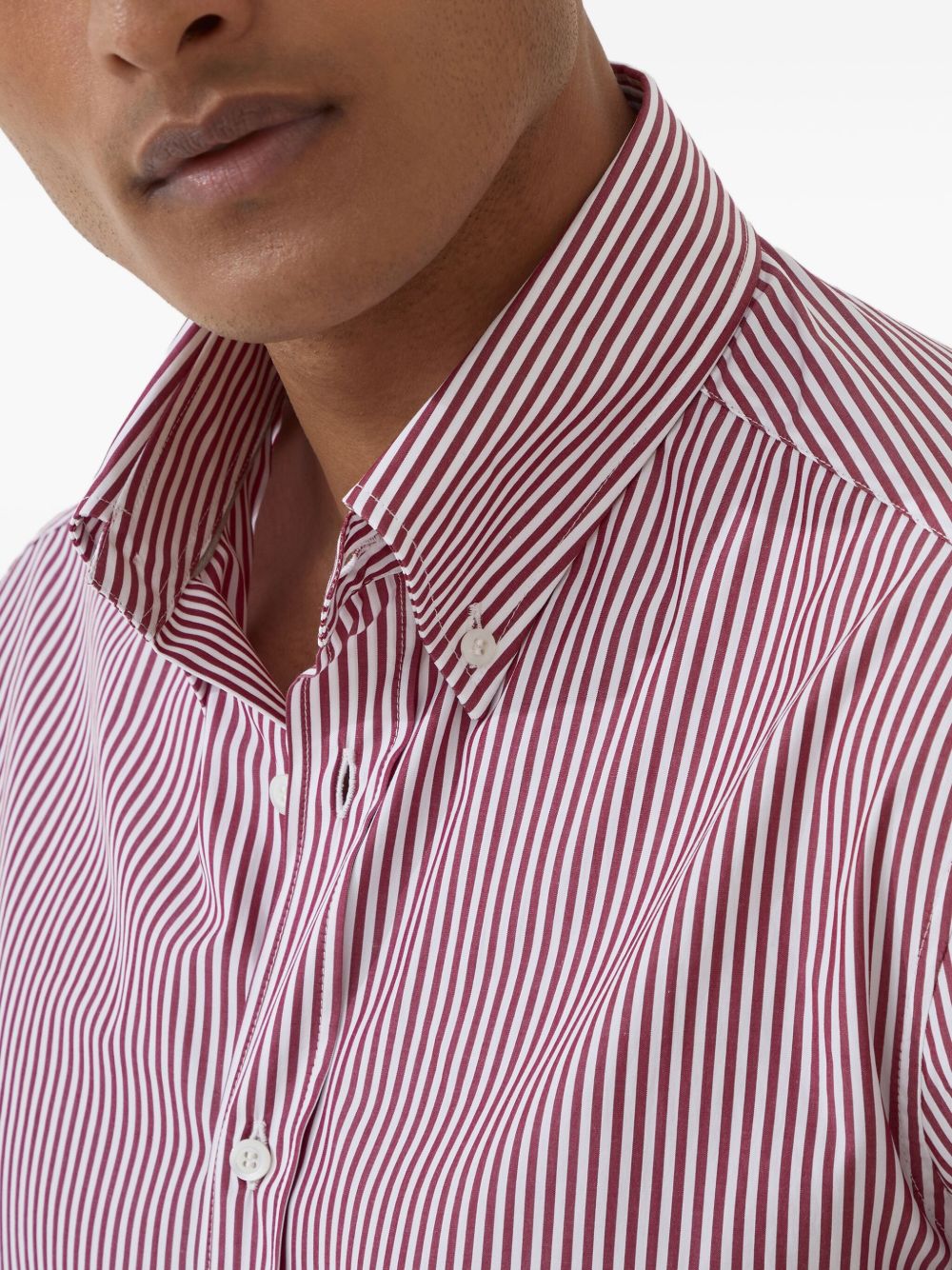 Brunello Brunello Cucinelli Striped Cotton Shirt - Image 7