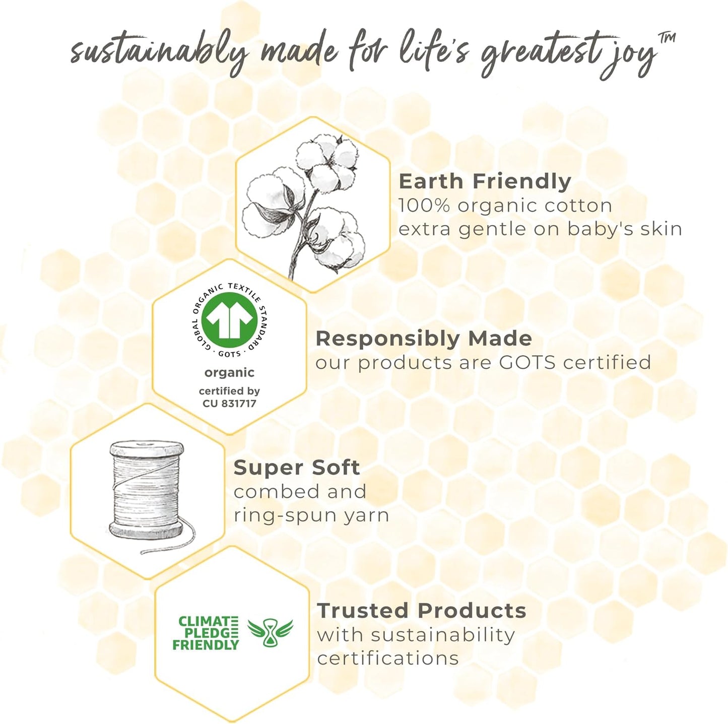 Burt's Bees Baby Toallas con Capucha de Terciopelo Orgánicas de Algodón, Esenciales de Baño Unisex, Toalla Suave de Guardería para Bebés, Niños Pequeños, Niños