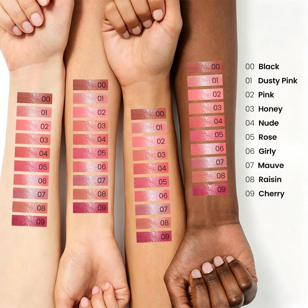 Honey Lipstick - Bálsamo labial tintado, mancha labial hidratante transparente para todos los tonos de piel (A-2Pcs-07 Mauve+09 Cherry, 2 unidades (paquete de 1))