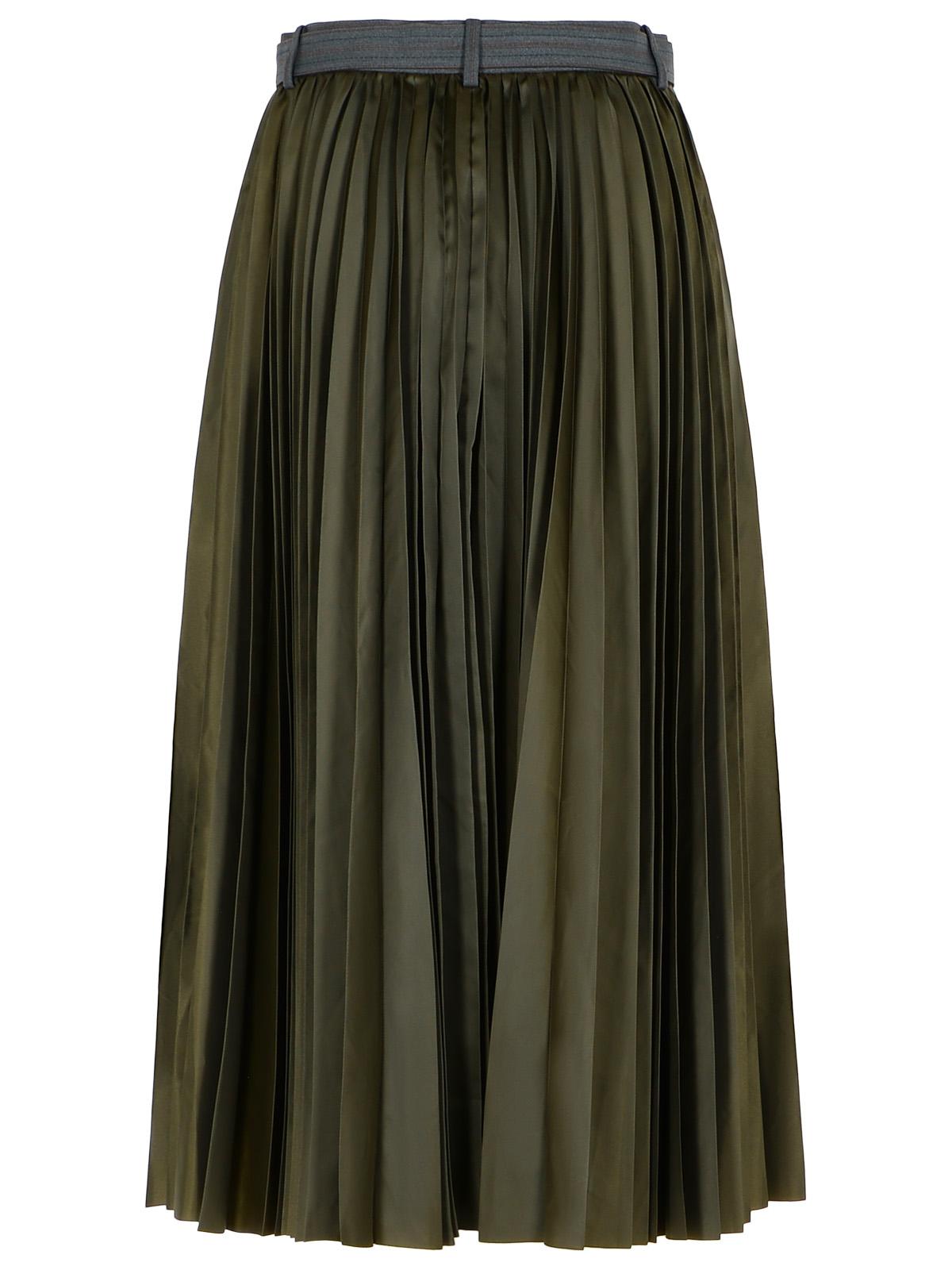 Sacai SACAIグレーウールブレンドスカート - Image 7