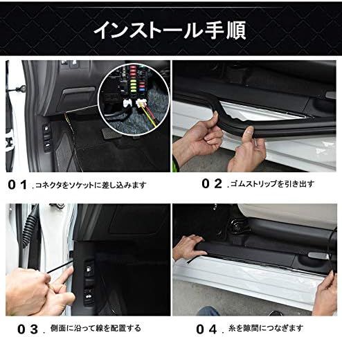 Honda Vezel RU RS Side Step Garnish, Stainless Steel, Scuff Plate, Step Guard, Interior Parts, 4P (LED Type)