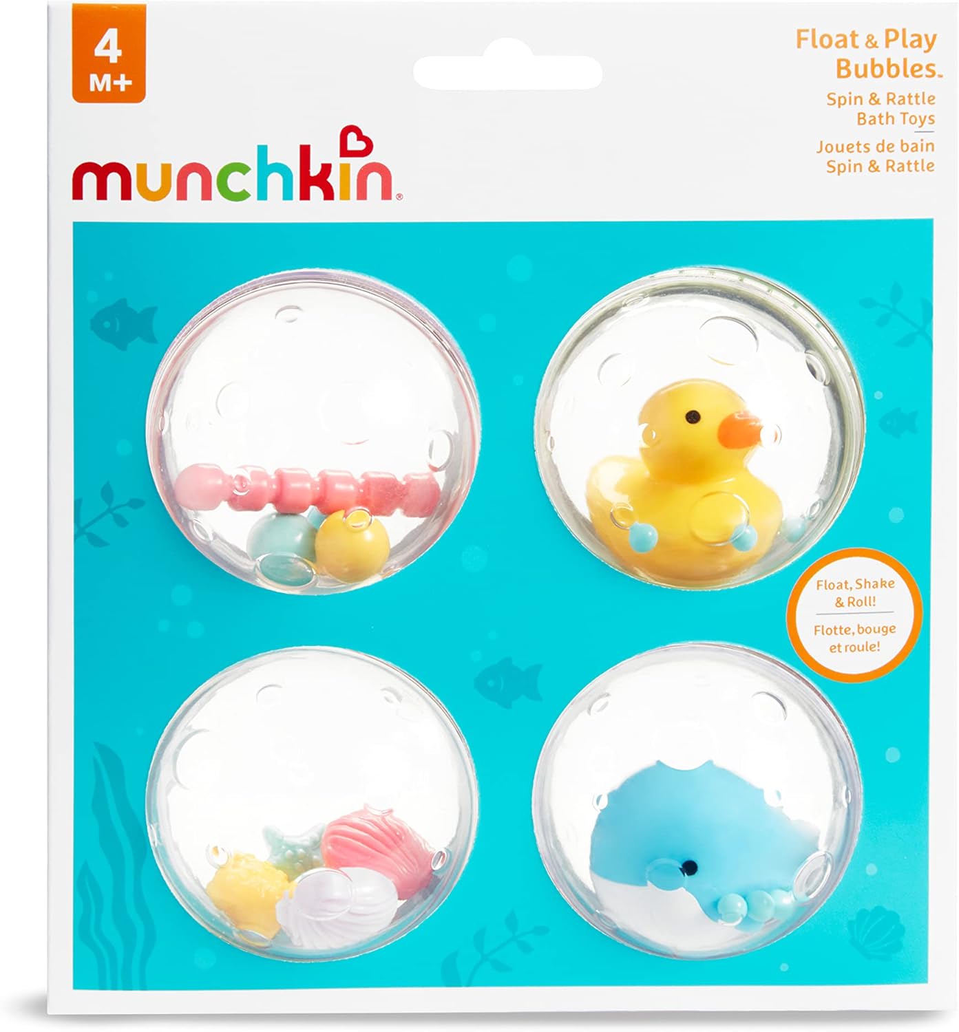 munchkin マンチキン バブルボール 4個/アヒル&クジラ TYMU44670