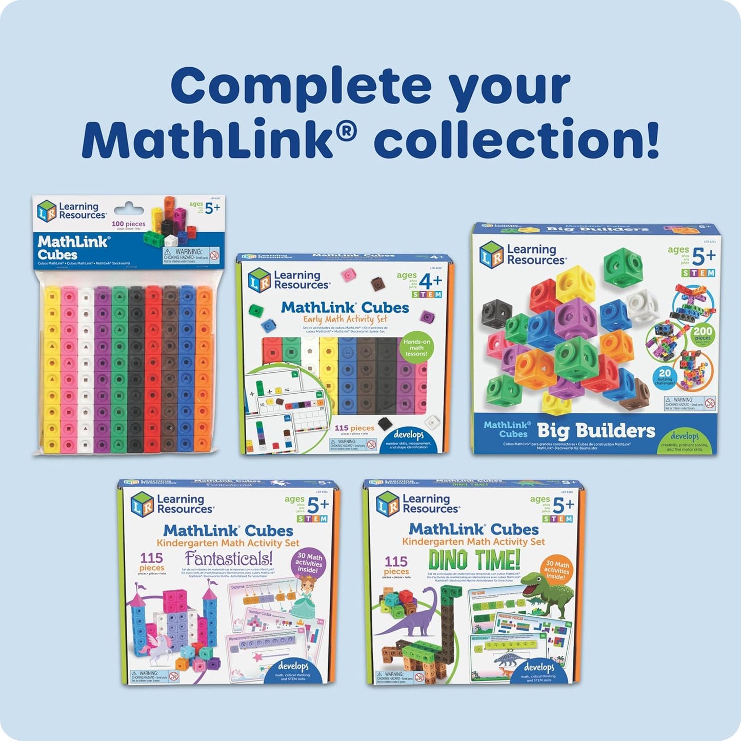 Learning Resources Mathlink Cubes-100