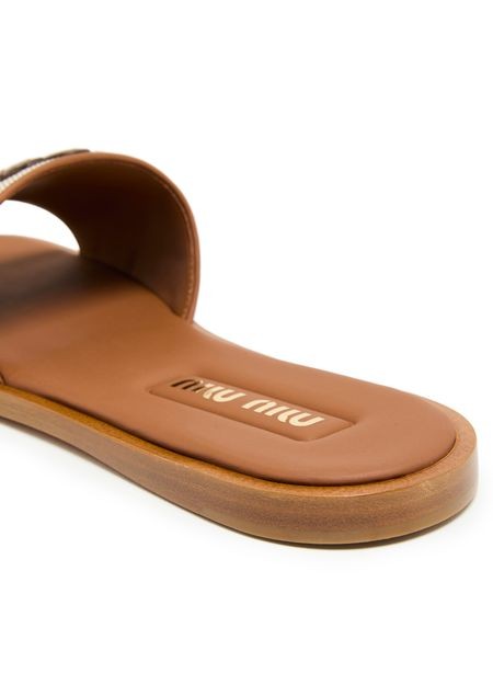 MIU MIU ロゴ入り レザーミュール - Image 7