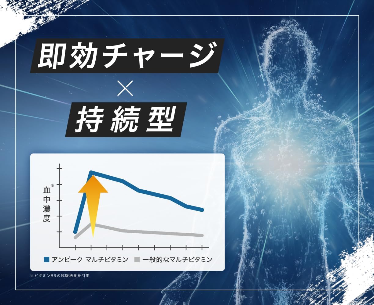 Ambeak Men's Multivitamin, Zinc, Maca, Tablets, 14 Vitamins, Citric Acid, Arginine, Citrulline, Instant Charge, Long Lasting, Nutritional Functional Food, Biotin (Regular Size x 1 Bag)