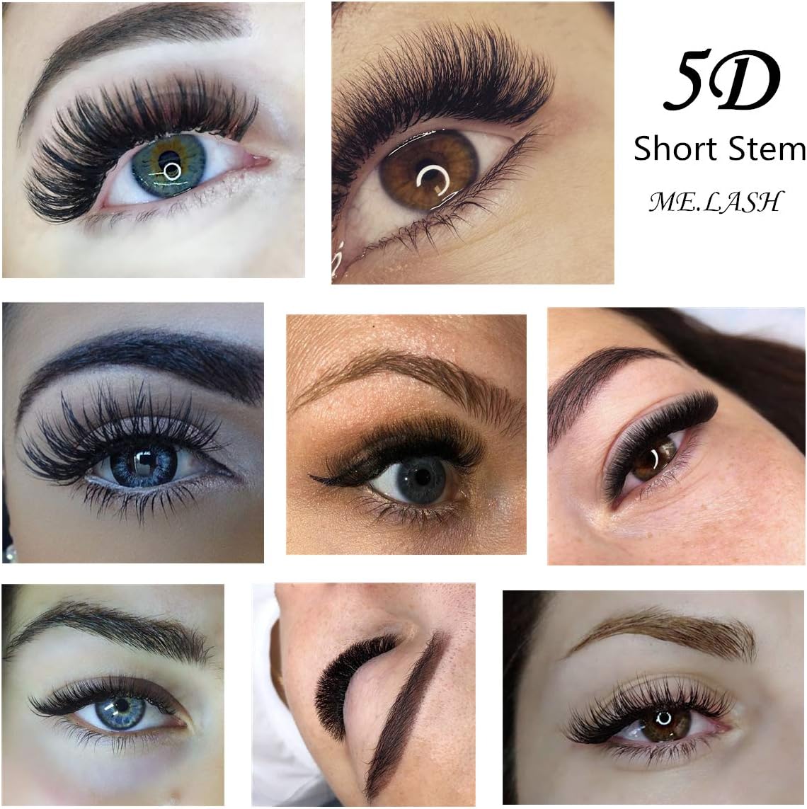 ME.LASH 3 Boxes Eyelash Extensions 5D 0.07mm C/D Curl 5D Volume False Eyelashes 9mm-14mm Soft Premade Fan Eyelashes (C-0.07-12mmx3)