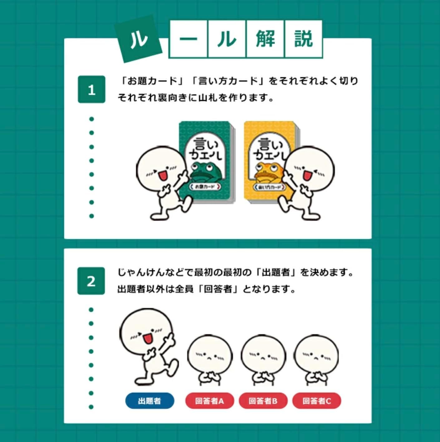 【Imagination and humor are tested!】A wordplay card game "Say It Like a Frog" that gets friends and family excited - Improves communication skills - For 2 to 6 players