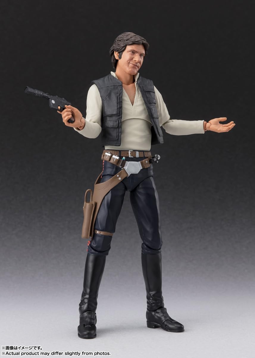 BANDAI SPIRITS S.H. Figuarts Star Wars Episode 4: A New Hope Han Solo -Classic Ver.- (Star Wars: New Hope) Approx. 5.9 inches (150 mm), PVC & ABS, Pre-painted Action Figure