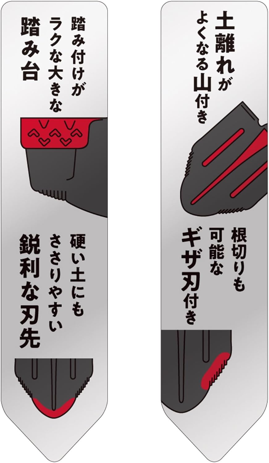 Takagi Powerful Soil Lifting Shovel with Easy-to-Step Large Step [Includes Step-on Platform] Scoop Spade Shovel Hoe Garden Agricultural Machinery