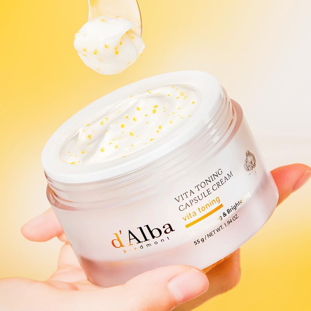 d'Alba Vititoning Capsule Cream, 1.9 oz (55 g), Vita Toning Capsule Cream Moisturizing Cream, Moisturizing, Soothing, Dry Skin, Moisturizing, Moisturizing, Vitamin