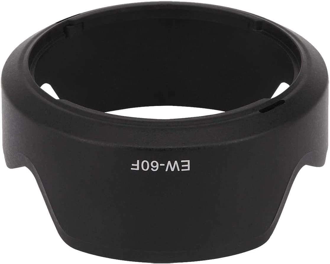 NinoLite 2 Pack EW-60F, EF-M18-150mm F3.5-6.3 IS STM Compatible Lens Hood + UV Filter 55mm / Can Be Attached to Filters and Lens Caps with Attached On, Black