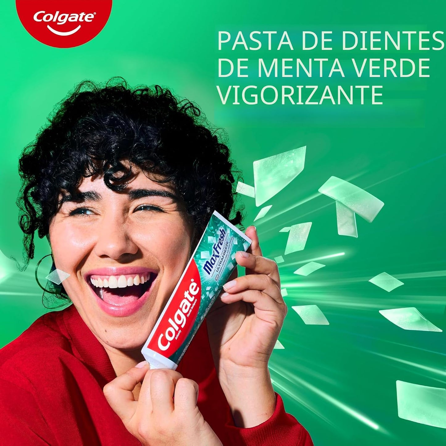 Colgate MaxFresh Clean - Paquete de pasta de dientes de menta fresca, con flúor y cientos de mini tiras de aliento, deja la boca con una sensación refrescante durante horas, paquete de 4, 6.3 onzas