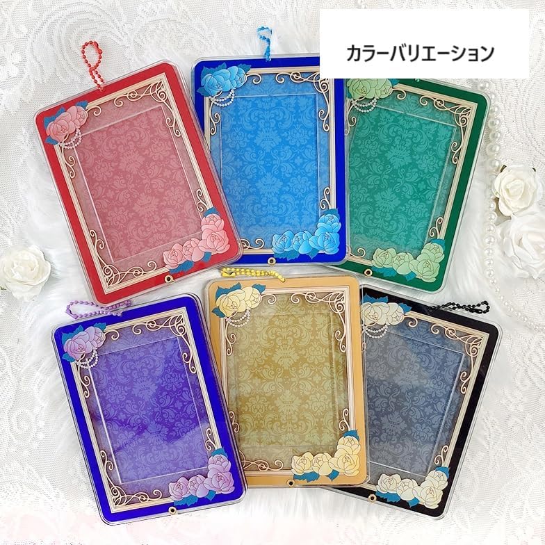 G Trigger Size Adjustable Acrylic Frame [Rose] (For Trading Card / L Version) Acrylic, Easy Assembly, Pushing Activity, Photo Holder, Purple, Purple