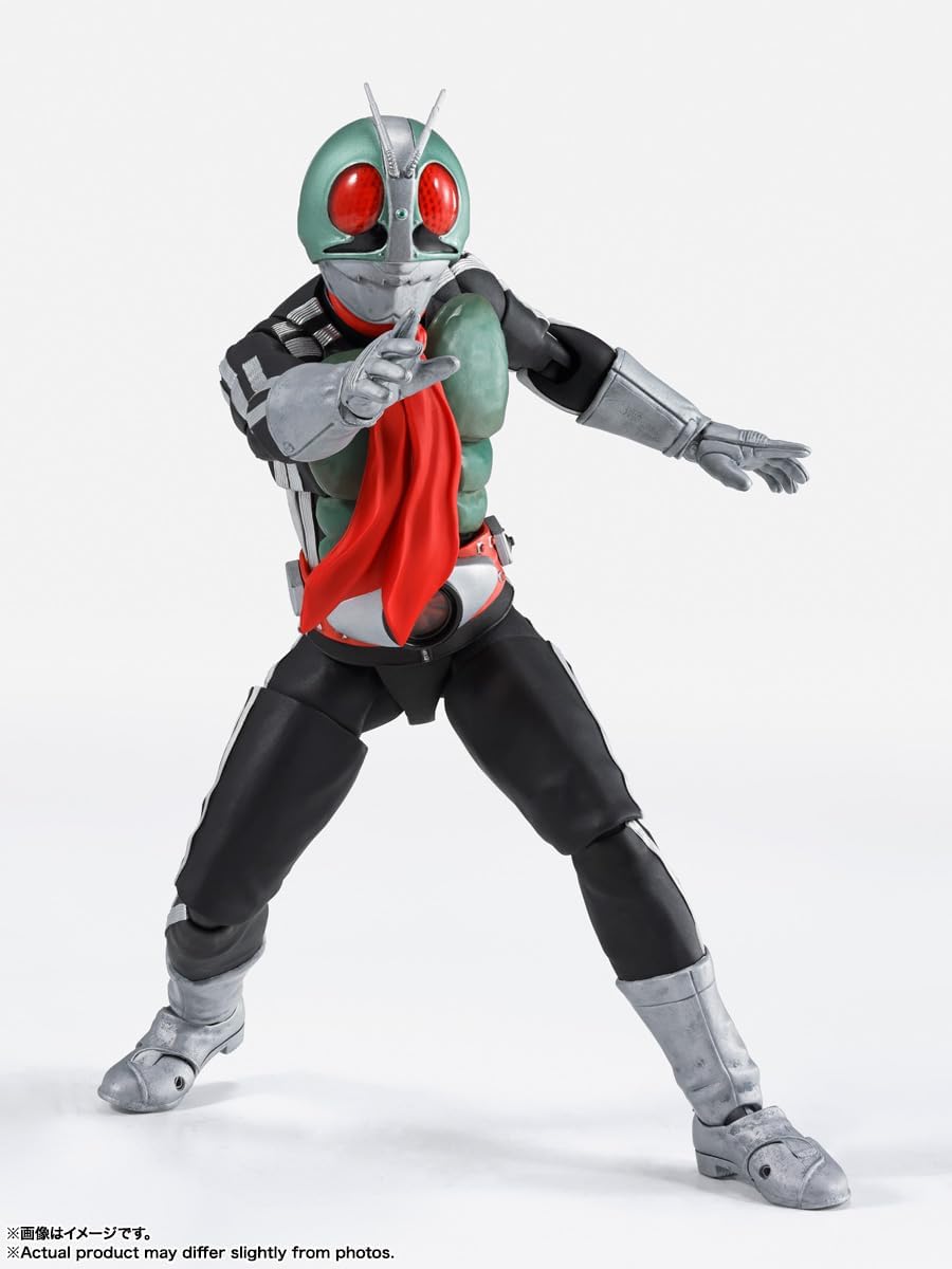 TAMASHII NATIONS S.H. Figuarts (True Bone Carving Process) Kamen Rider New No. 1 Glorious Showa Rider Edition (First Press Limited Base Included) Approx. 5.7 inches (145 mm), PVC & ABS & Fabric