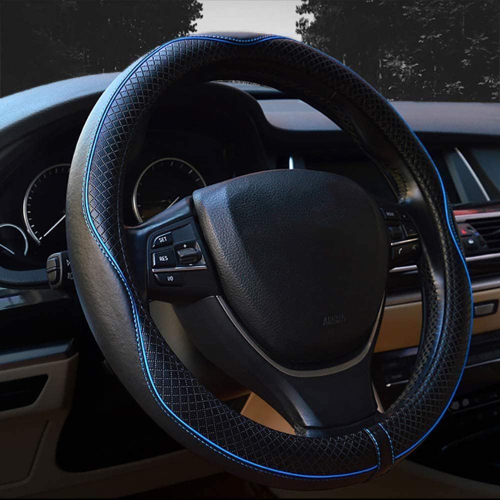 Steering Wheel Cover, Size S, for Kei Cars, Made of Genuine Leather, Stylish Steering Cover for Regular Cars, 3D Grip Anti-Slip, Great Touch Feel, Breathable, Antibacterial and Odor-Resistant
