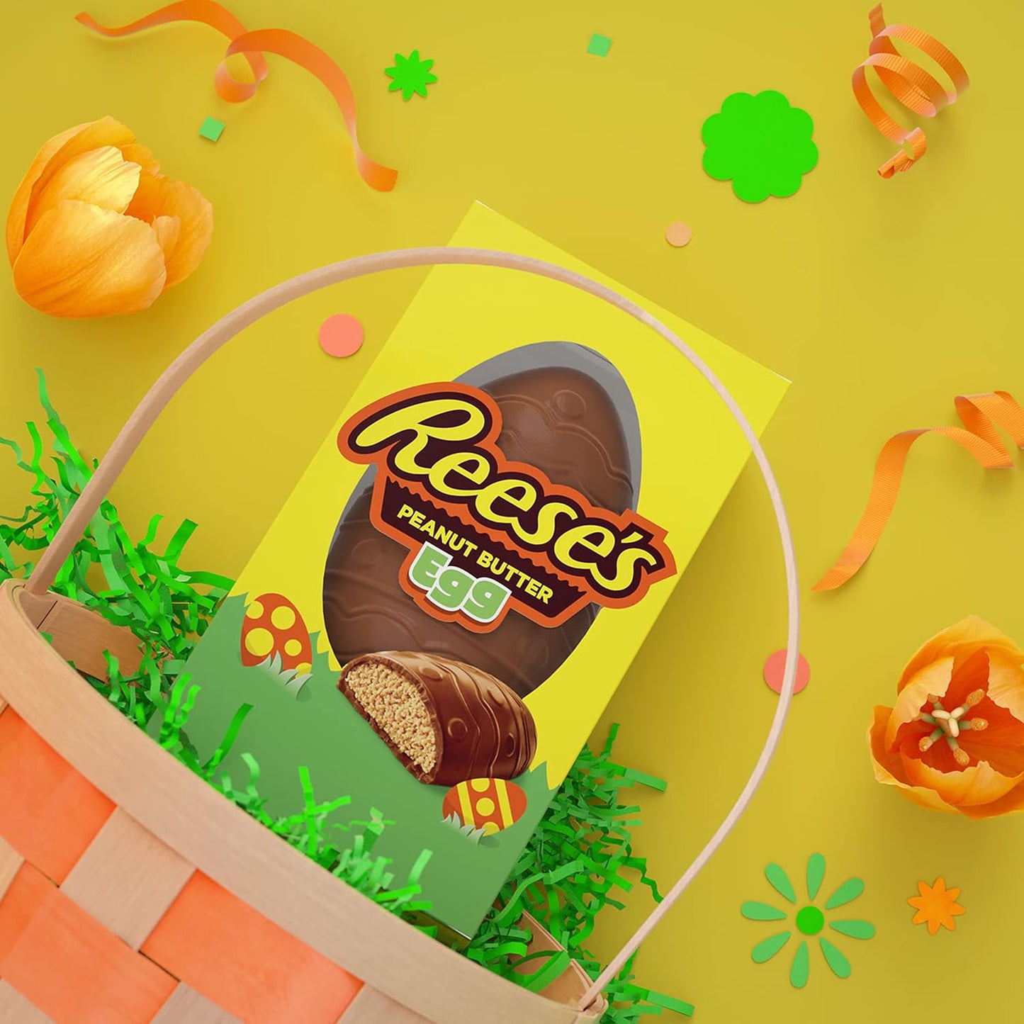 Reese's, Huevo de mantequilla de maní con chocolate con leche, caja de regalo de dulces de Pascua, 6 onzas