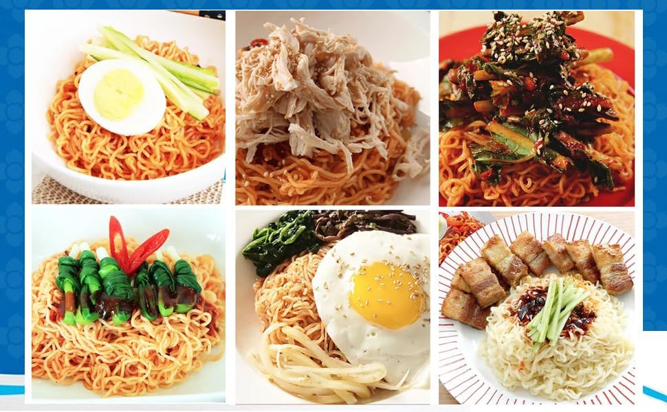 Paldo Bibin Noodles, 10 Bags, Paldo Bibim, Imported Korean Food, Cooking, Dried Noodles, Instant Ramen, Spicy Ramen, Chilled