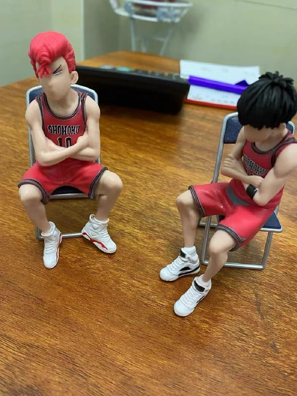 Sakuragi Hanamichi Ryota Mitsui Hisashi Rukawa Figure Model Toys Anime Figure Complete Action Figure 5 Pieces 7-8cm Slam Dunk Kaede Rukawa Figure PVC Action Anime Scene Model Toy Sakuragi Figure Gift