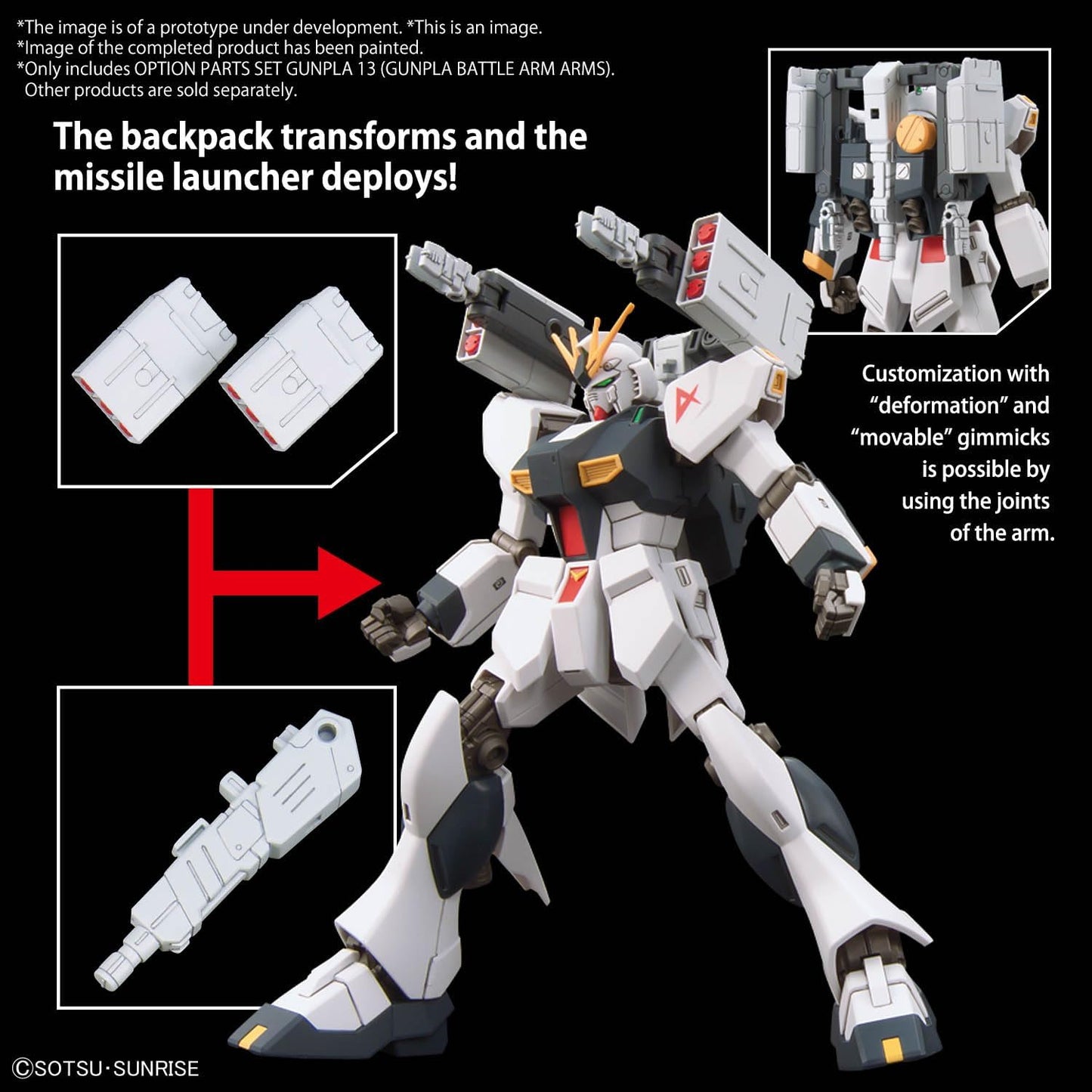 BANDAI SPIRITS Option Parts Set Gunpla 13 (Gunpla Battle Arm Arms)