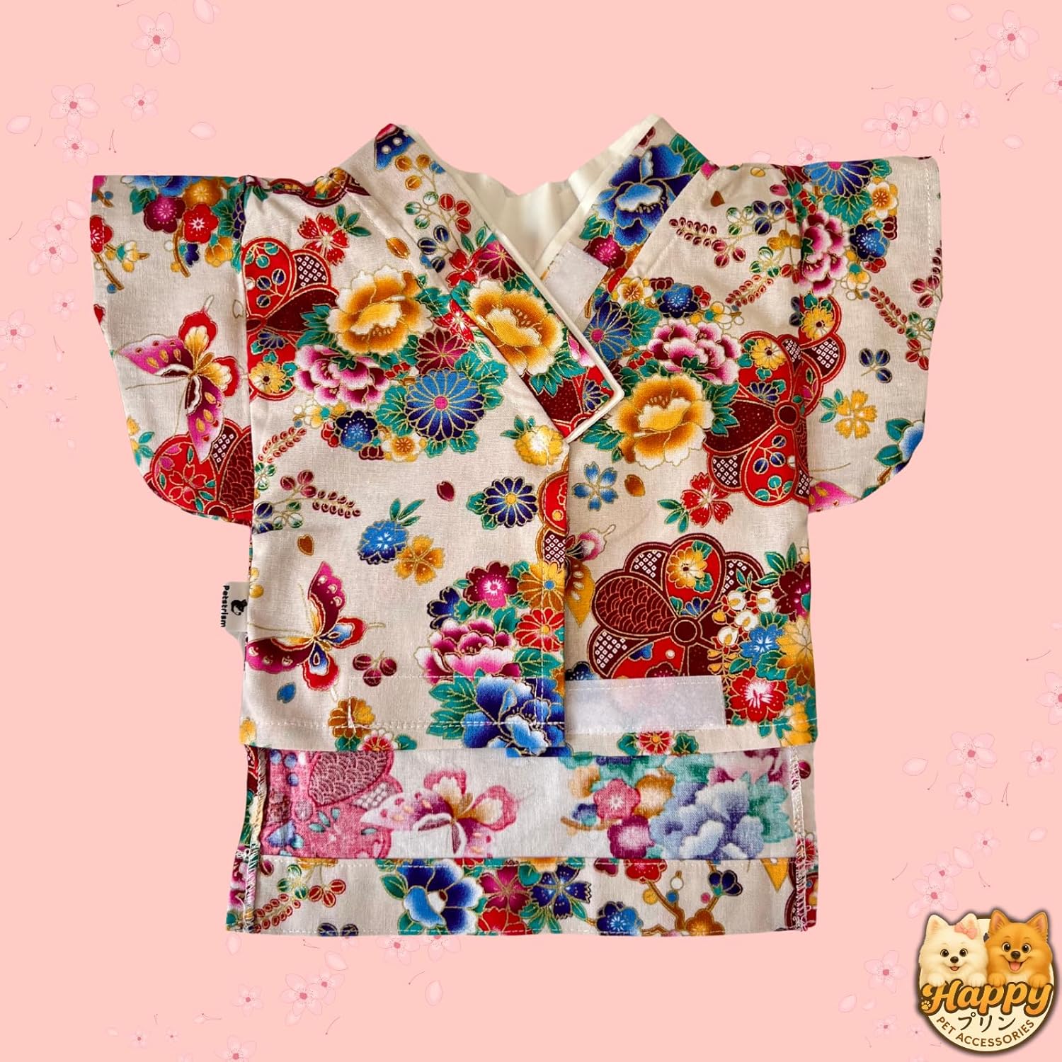 [For Dogs and Cats] Japanese-style Kimono Set in Choose Color | Breathable Cotton Material & Hair Accessories Included | Cute Pet Clothes, Kimono Outfit for Small Dogs and Cats, Festivals, Tanabata