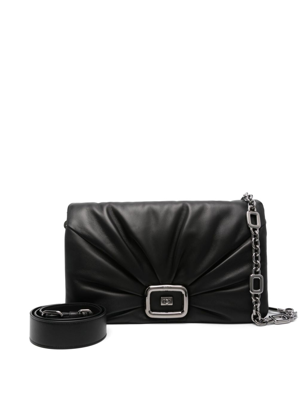 Roger Roger Vivier Viv 'Choc Leather Clutch - Image 7