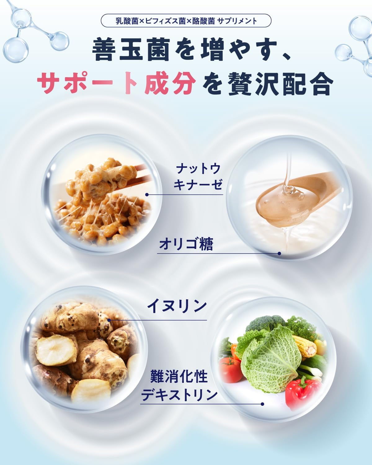 【Live Lactic Acid Bacteria and Butyric Acid Bacteria Generously Blended】BIFIRAL Lactic Acid Bacteria Bifidobacterium Butyric Acid Bacteria Supplement 4.5 Trillion Units 30-Day Supply Domestically