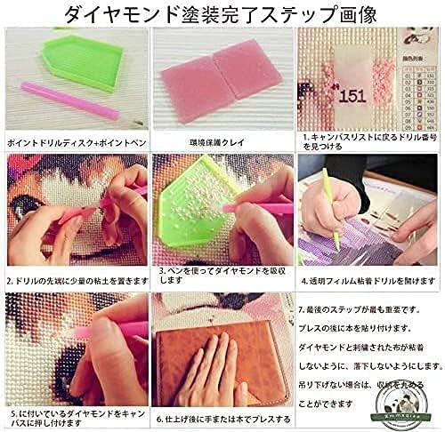 Xmmxqiao Diamond Art, Natsume's Book of Friends Anime, 5D Diamond Art Kit, All Over Application Type, Bead Art, DIY Craft Kit, 20.9 x 15.7 inches (50 x 40 cm)