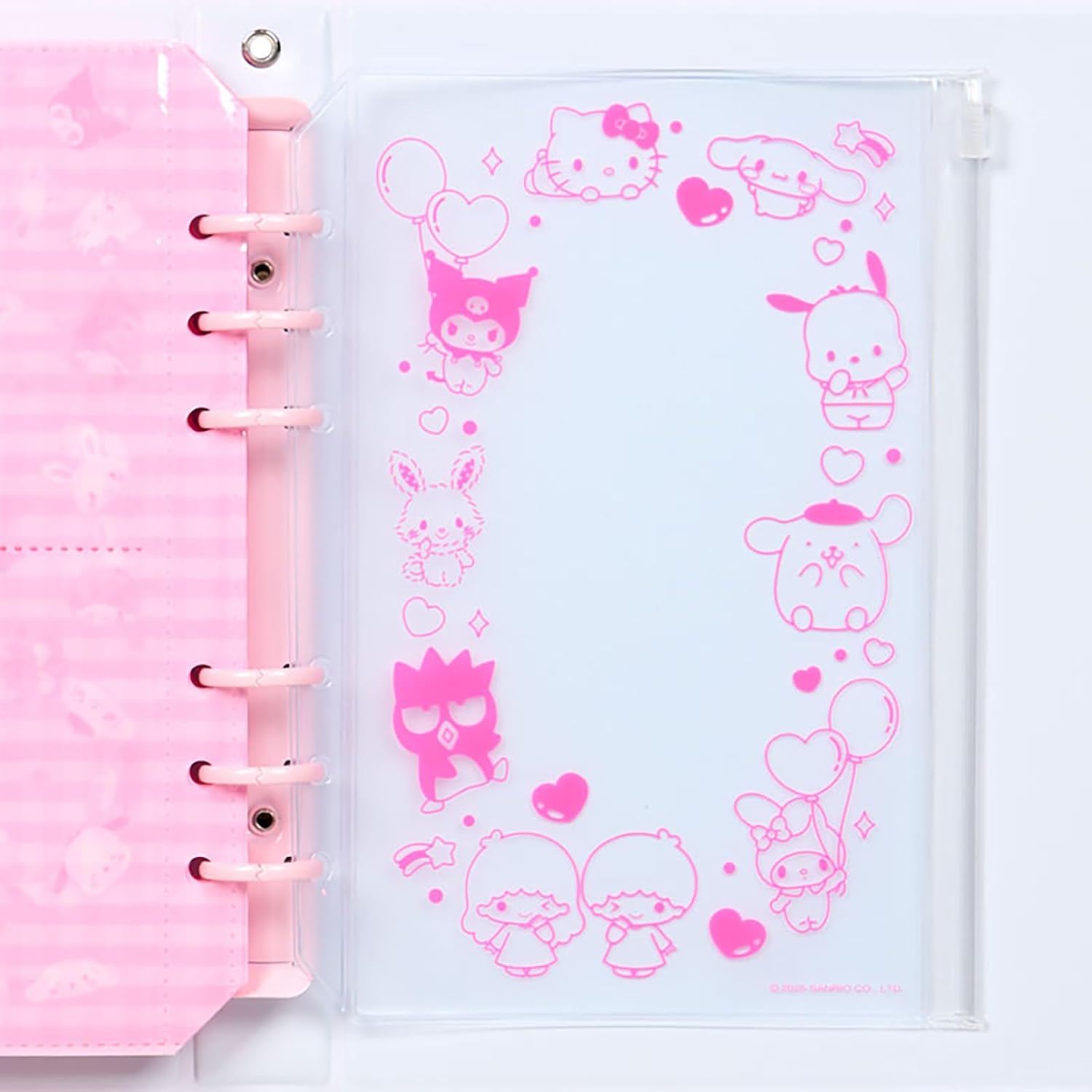 Sanrio (SANRIO) L-size Photo Pocket Album (Enjoy Idol) Sanrio Characters PVC Approximately Width 18 x Depth 3.3 x Height 22 cm 6-Hole Type Sheet 12 (48 Pockets) Binder 493716