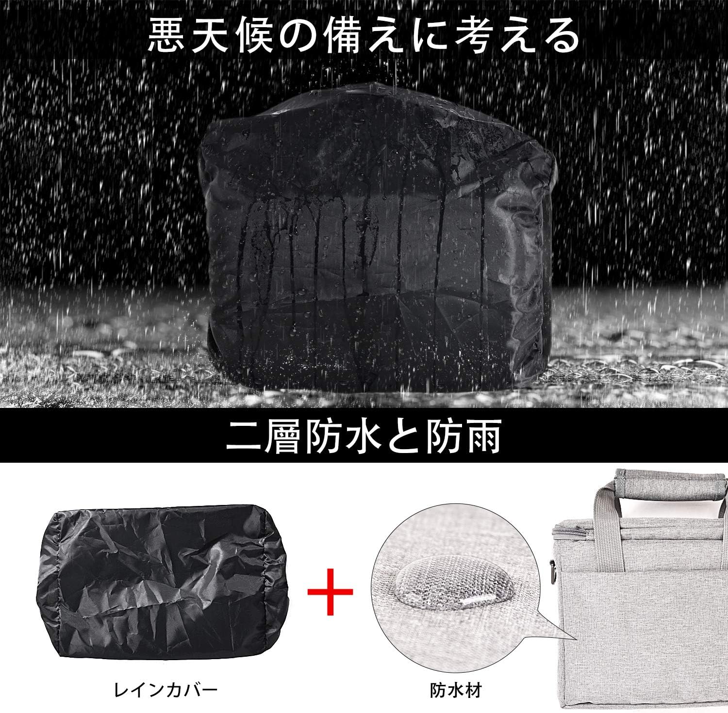 FOSOTO DSLR Camera Bag Shoulder Case for Canon EOS M50 PowerShot SX420 SX430 SX70 SX50 SX30IS Sony a6400 RX10 DSC-H300 Nikon Coolpix P900 and More Waterproof Nylon with Rain Cover Stylish Everyday Bag