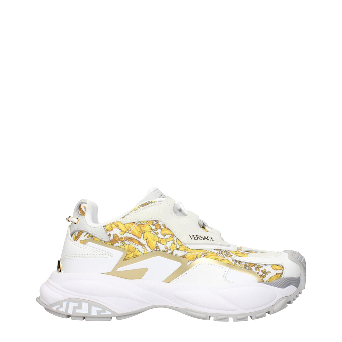 Versace ヴェルサーチ レディースs スニーカー ファブリック ゴールド/ホワイト - Image 7