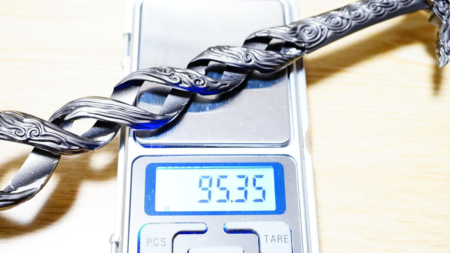 11.8 inches (30 cm) God Hunting Sword, Silver, Elden Ring, Mini Weapon, Sword, Bow, Arrow, Shield, Sword, Accessory, Keychain, Figure, Doll, Display, Decoration, Anime, Game, Alloy, Toy, Metal