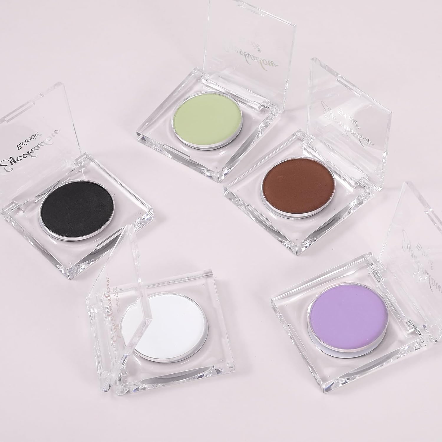 Erinde Paleta de sombra de ojos mate marrón individual, sombra de ojos de terciopelo maquillaje natural compacto en polvo, maquillaje de ojos de larga duración, ultra mezclable, color pigmentado