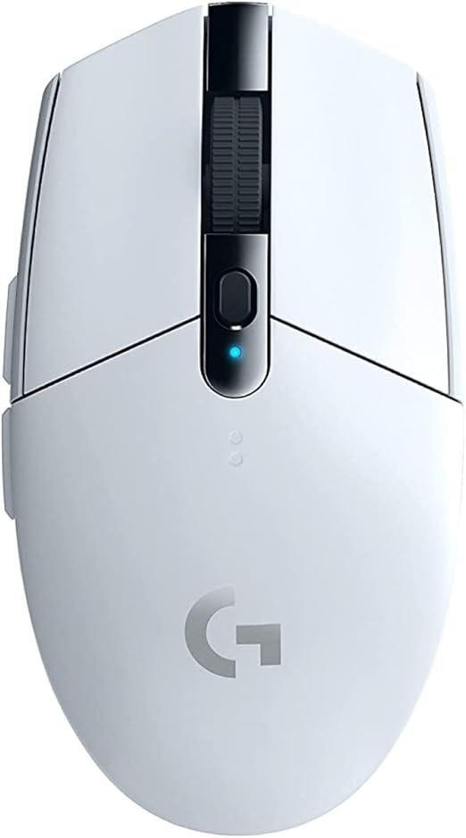 Logicool G G304 LIGHTSPEED Wireless Gaming Mouse, Lightweight, 3.5 oz (99 g), HERO 25K Sensor, 6 Program Buttons, 250 Hours of Continuous Usage, White, PC Windows, Mac, Domestic Authentic Product