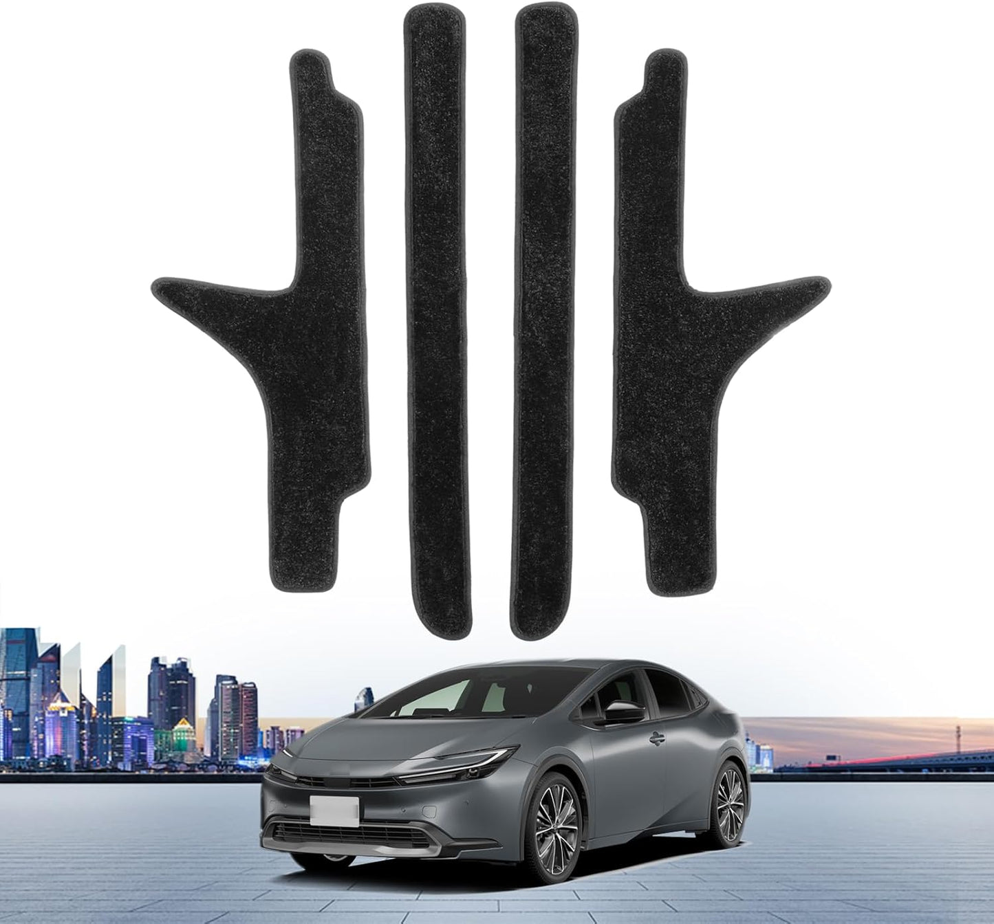LUCKEASY Toyota Prius 60 Series Side Step Mat Side Step Mat R5.1-Present Dirt Prevention Scratch Resistant Abrasion Resistant Car Supplies Black Set of 4 (PRUIUS 60 Series, January 2023 - Present)