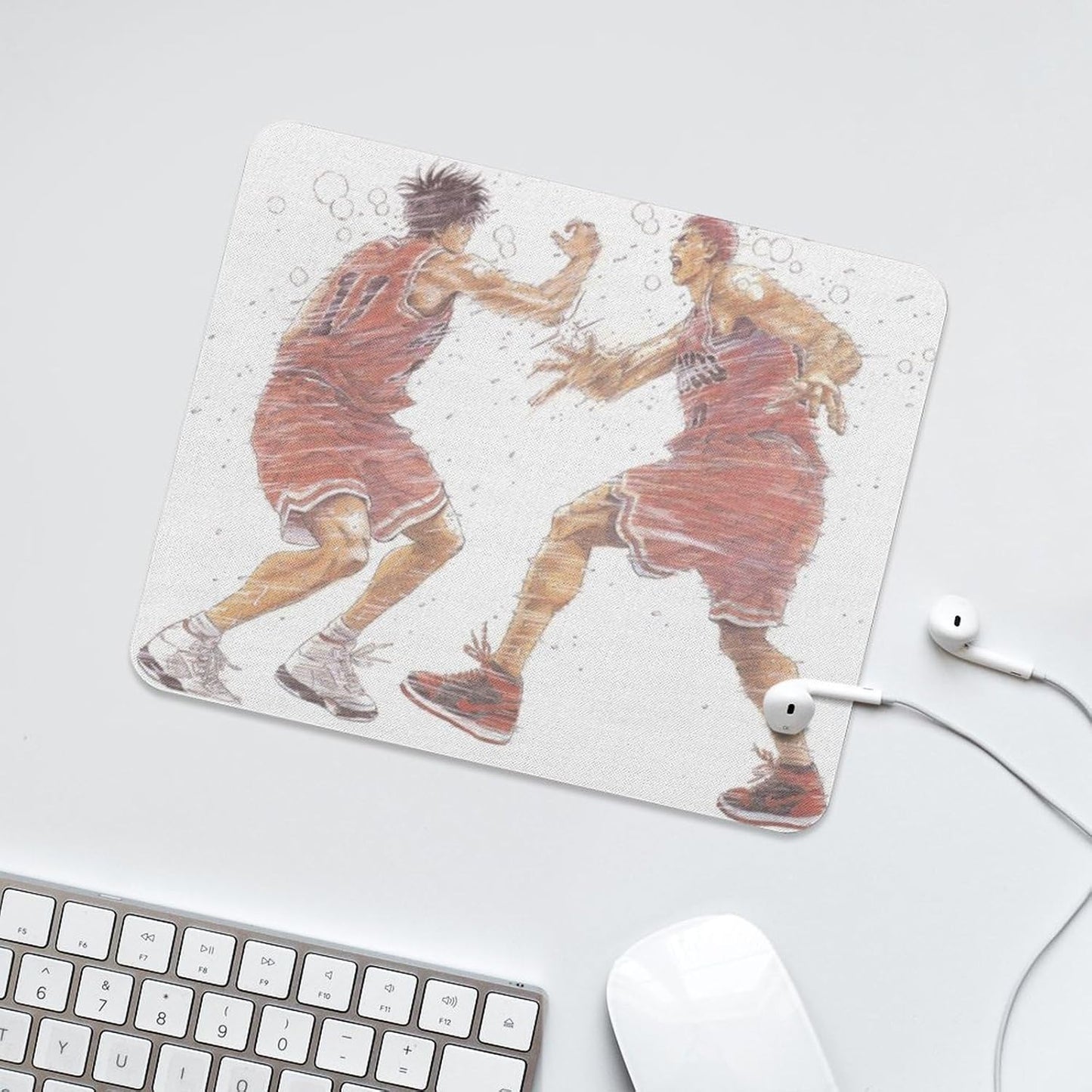 Slam Dunk Mouse Pad Gaming Mouse Pad Cartoon Desktop Supplies Mouse Pad Gaming Rubber Waterproof Clean Easy for Office Home Gaming (Black) 18*22cm/20*25cm/25*30cm