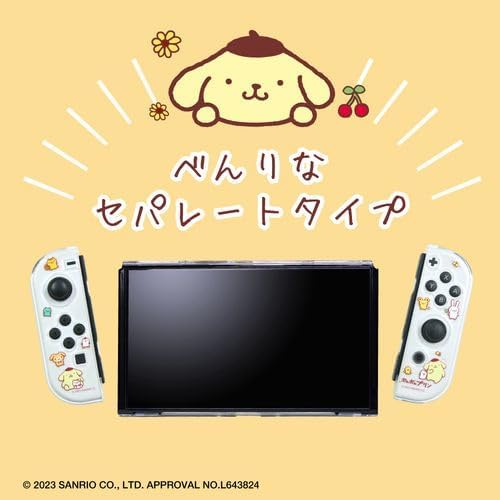ALG-NSUQPNSC (Allone) Switch OLED Game Separated Clear Case #Unipo Sanrio Characters Pom Pom Pudding, 9.6 x 0.8 x 4.1 inches (24.5 x 2 x 10.5 cm), Can be charged with the case with the game, High