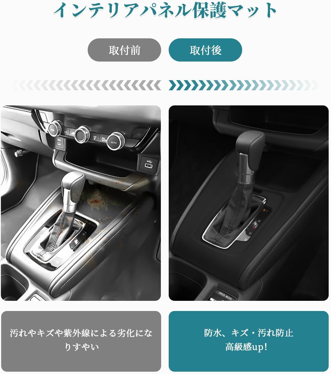 HUAHAO Honda Vezel rv Late Accessory Vezel rv Shift Panel Scratch and Stain Prevention Interior Protection Vezel rv Custom Parts Easy to Clean and Install Vezel Accessories New Bezel Accessories