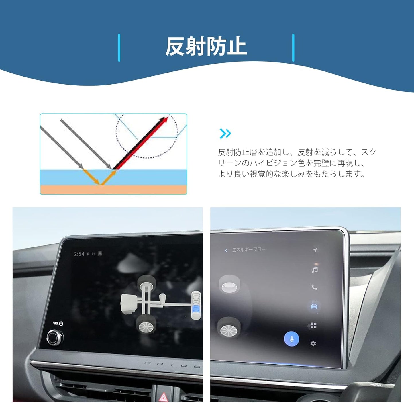 [GAFAT] Toyota Prius ZVW60/MXWH60 5th Generation Prius PHV 12.3-inch R5.1~ New T-Connect Navi Genuine Navi Prius phv Film 12.3-inch LCD Screen Protector for Cars Toray Optics Center Display Prius 60