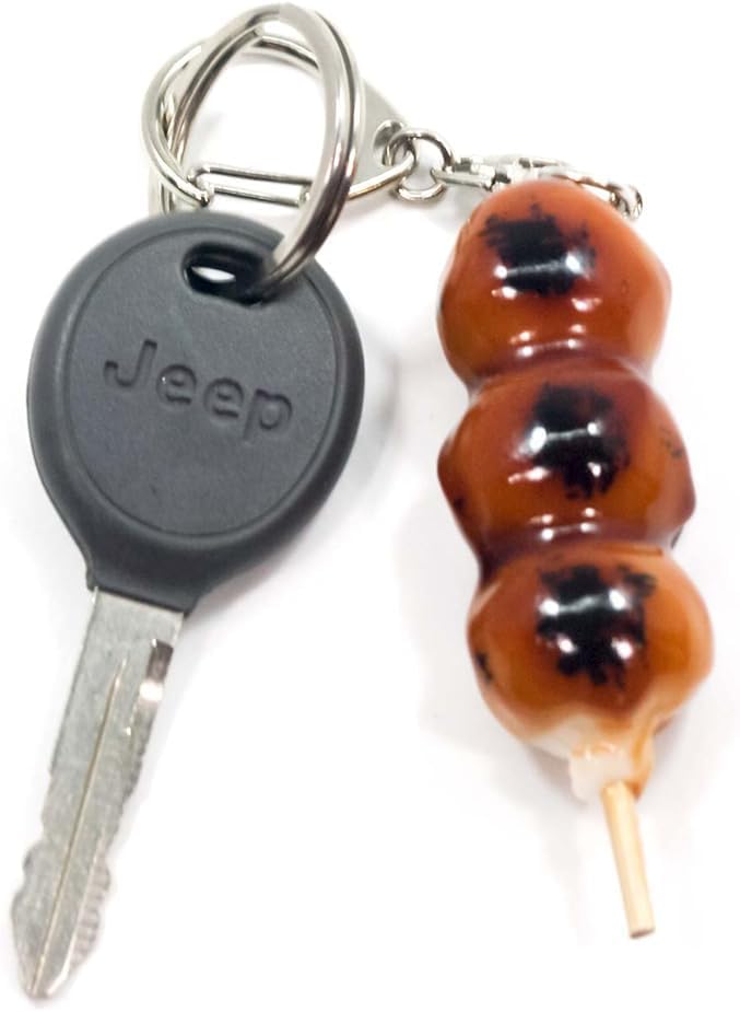 Food Sample Keychain: Irresistibly Yummy Mitarashi Dango 109OK