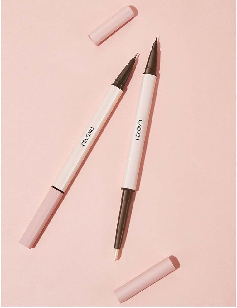 GECOMO [Popular] Double Core Eyeliner, Teardrop Bag Liner, Waterproof Pencil Eyeliner, Pencil & Liquid 2-in-1, Maveni Popular Cosmetics Tightly Closely Tight, Double Line Expert, Shadow Gurege